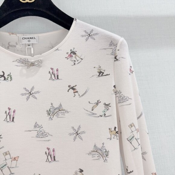 Fun Ski Pattern Knit Long-Sleeve Top - Picture 6 of 9